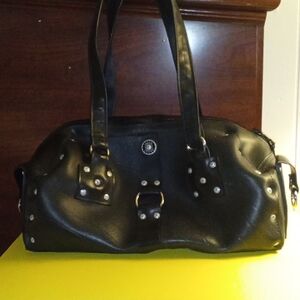 Elegant Black Studded Handbag